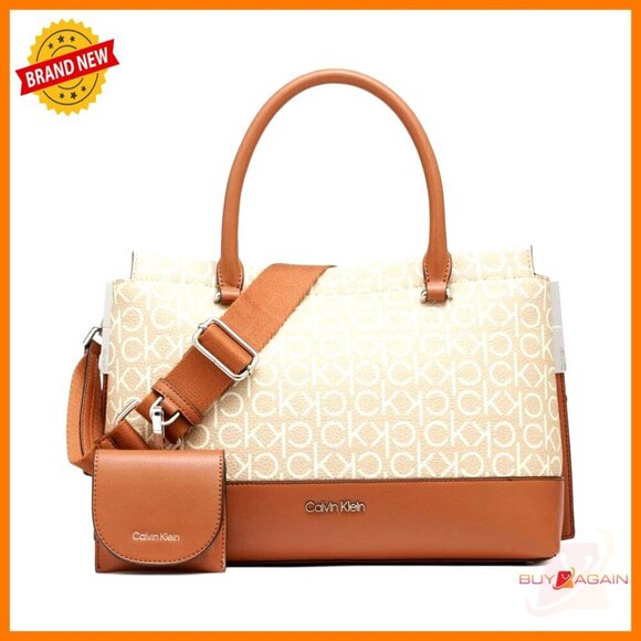Handbags - Triple Compartment Satchel with Detachable Crossbody Strap, 2L Capacity